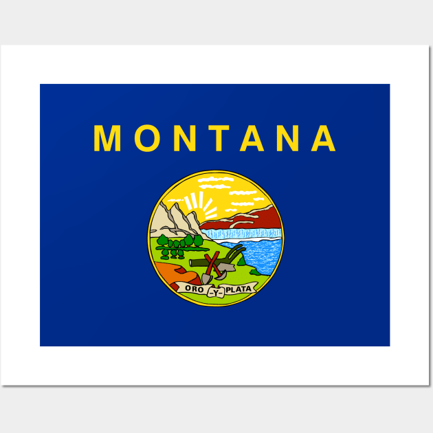 Montana State Flag Wall Art by Lucha Liberation